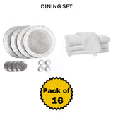 Set of 16 Beaded Placemat coaster Napkin Rings and Cotton Napkins