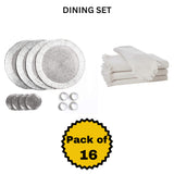 Set of 16 Beaded Placemat coaster Napkin Rings and Cotton Napkins