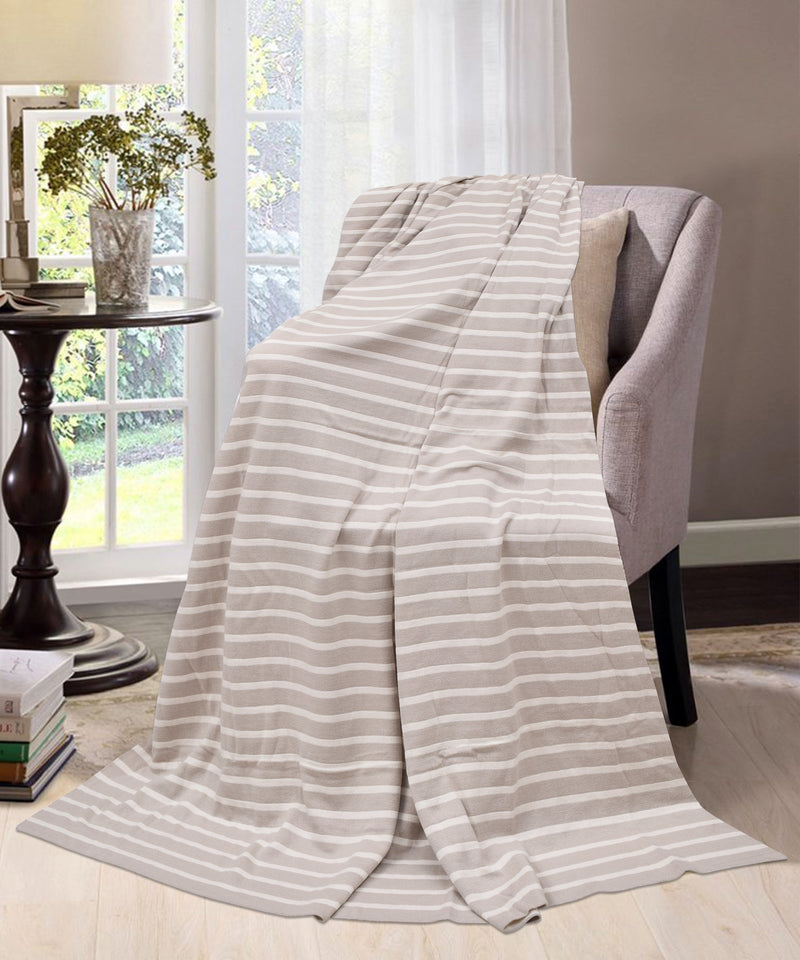 Super Soft Decorative Knitted Throw Blanket - Pure Cotton - 130cm x 150cm (50" x 60")