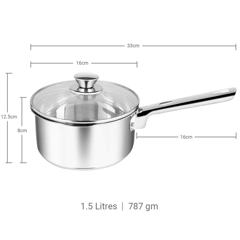 Premium Stainless Steel Cookware Set- Stockpot and Saucepan