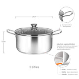 Premium Stainless Steel Cookware Set- Stockpot and Saucepan