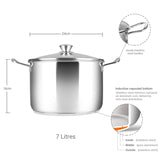 Premium Stainless Steel Cookware Set of 3 - Maslin Pan , Jam Funnel and Stock Pot