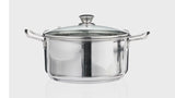 Stainless Steel Stockpot with Glass Lid