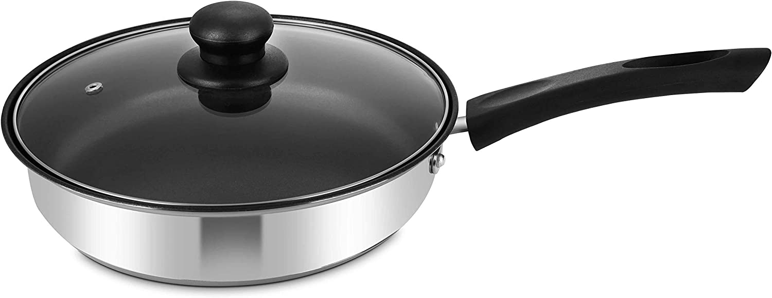  Zerodeko 1pc Stainless Steel Pot Lid Electric Skillets Nonstick  with Lids 24 Inch Glass Pot Pan Lids Universal Melt Dome Babish Cookware  Durable Cooking Cover Baby With Cover Gland: Home 